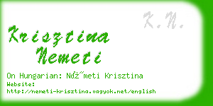 krisztina nemeti business card